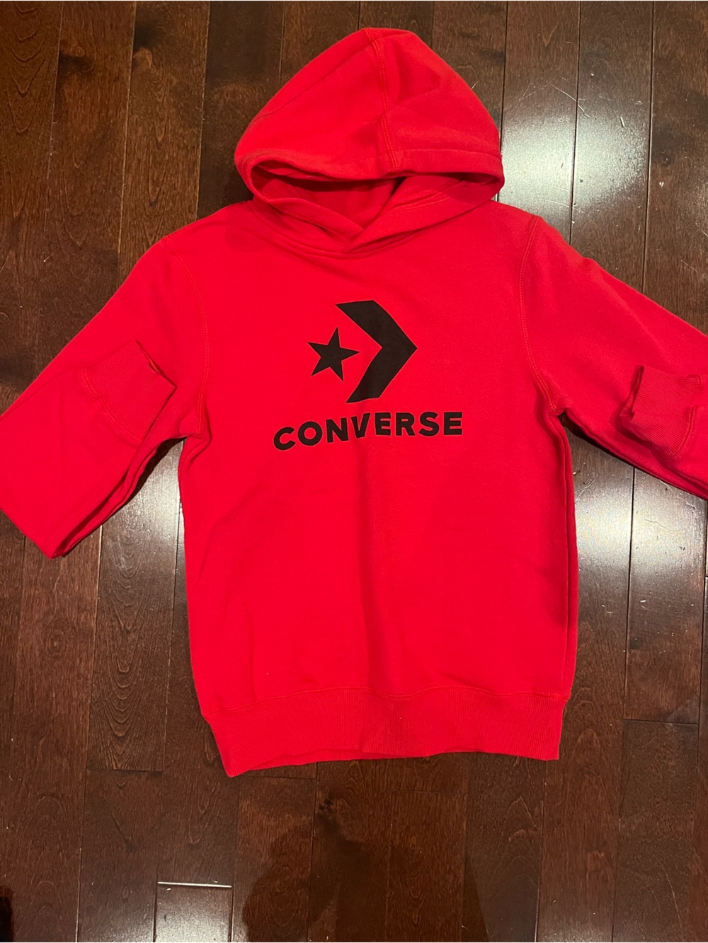 Converse Kids Red Hoodie with Black Logo